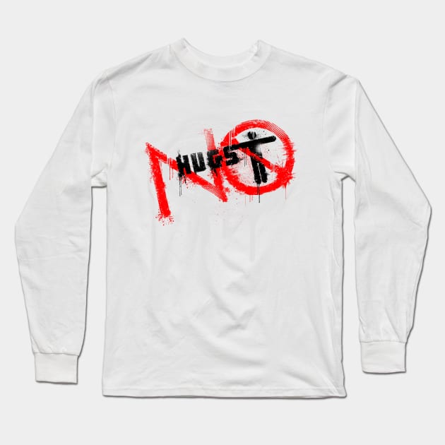 No Hugs Long Sleeve T-Shirt by trev4000